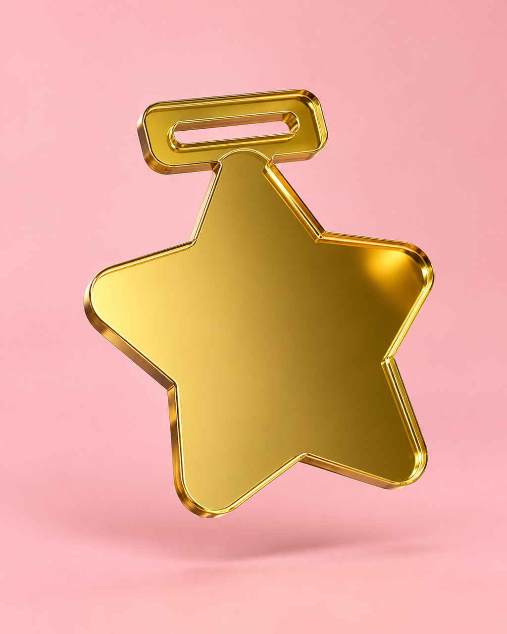 Medalla dorado espejo